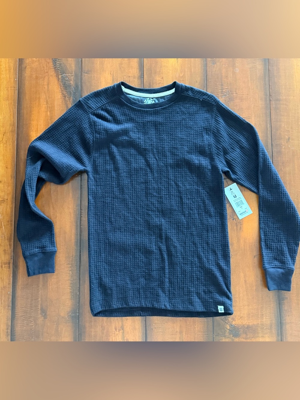 Element Men’s Navy Blue Waffle Knit Crewneck Sweater
